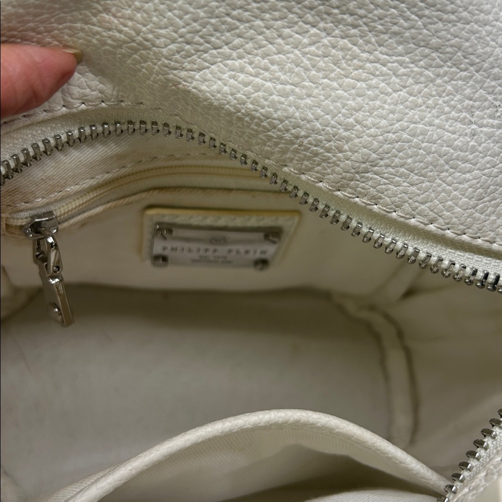 Philipp Plein White Leather Studded Adjustable Straps Backpack Bag 🌺🌺 - Picture 6 of 8